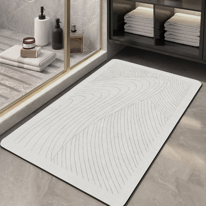 Geometric Patterned Bathroom Mat Bowlift