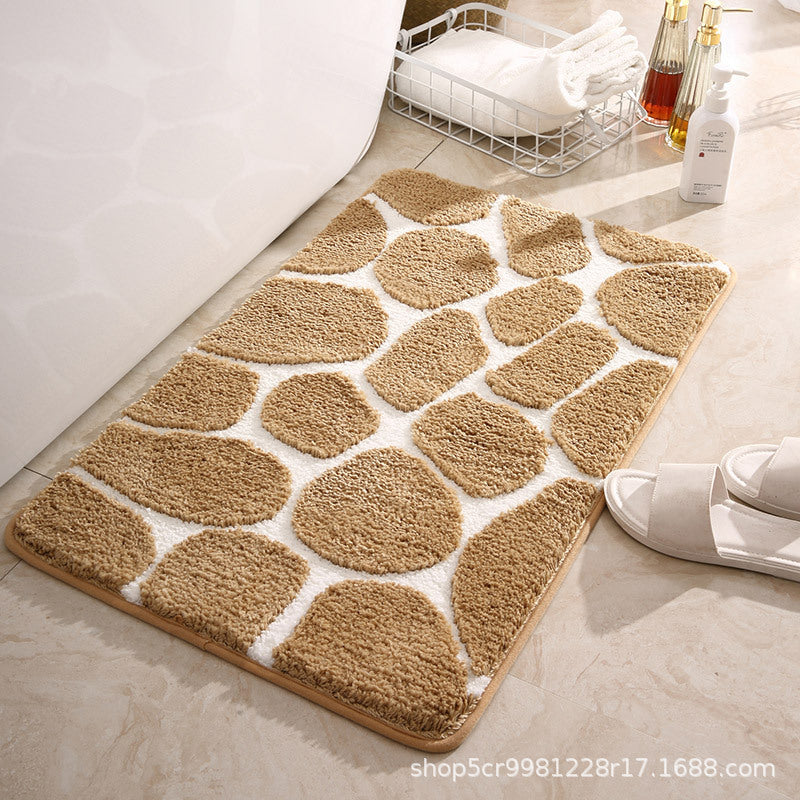 Giraffe Print Plush Bath Rug