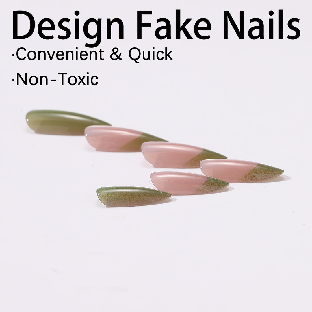 Acrylic nail set with glamorous claw cut and sparkling accents Bowlift