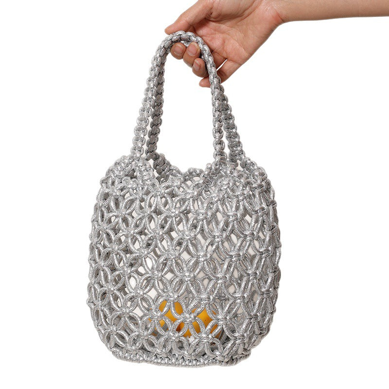 Trendy Shopper Bag with Unique Mesh Design Bowlift