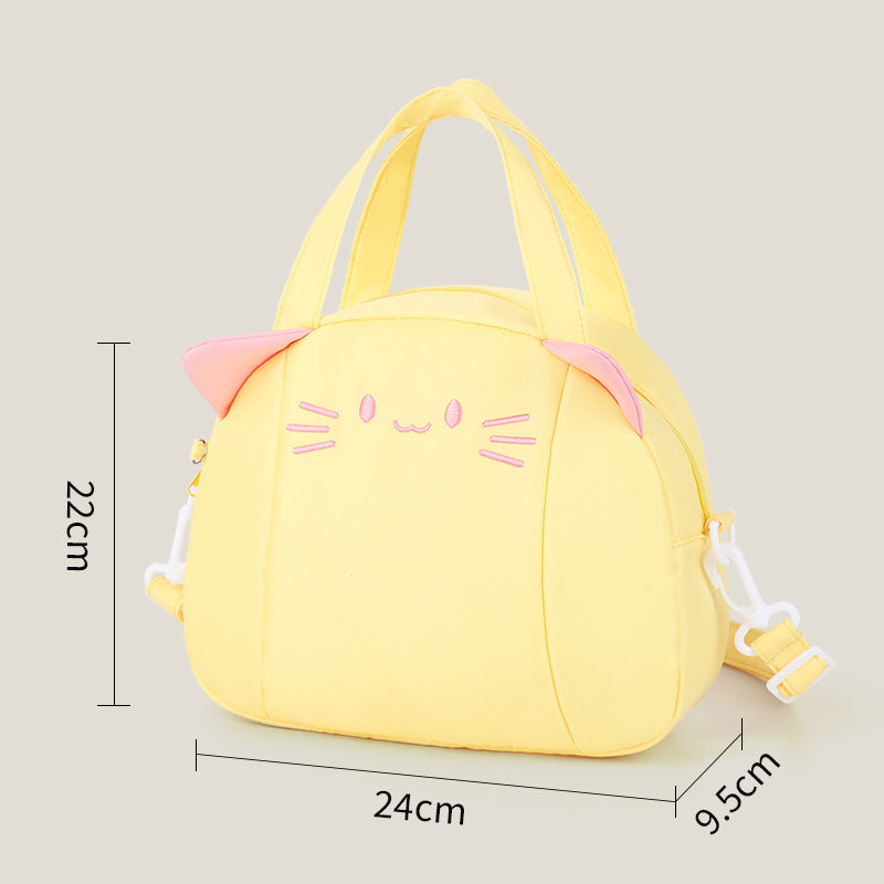 Playful Cat Motif Shoulder Bag Bowlift