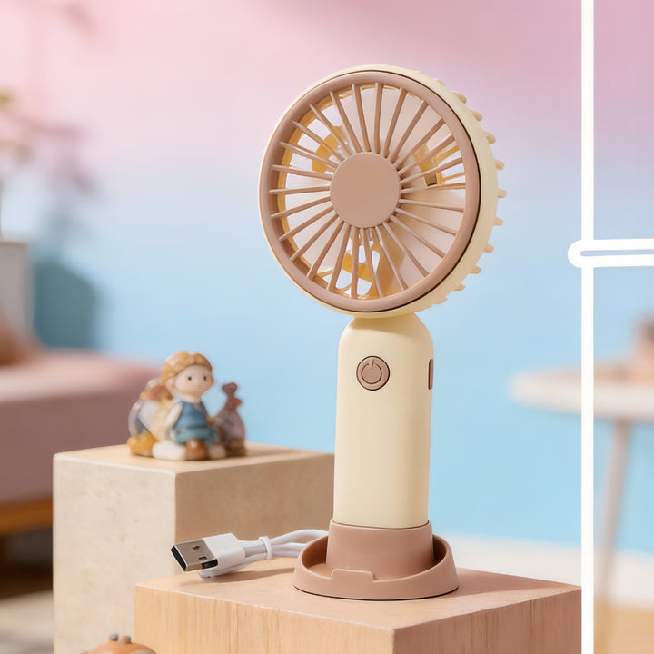 Ladies portable mini handheld fan with ergonomics and USB connection Bowlift