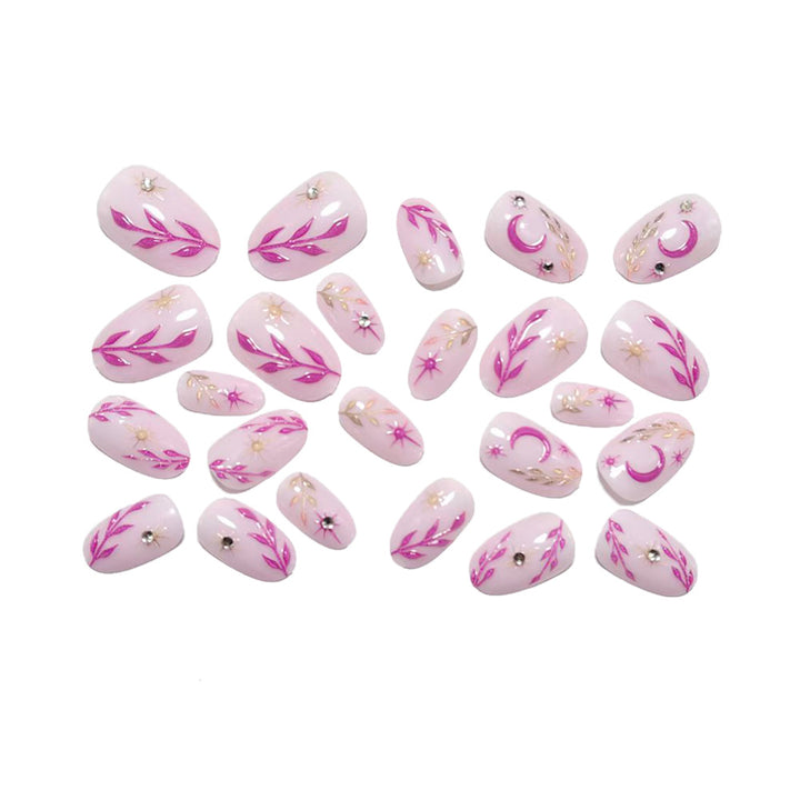 Artificial nails with botanical design Bowlift