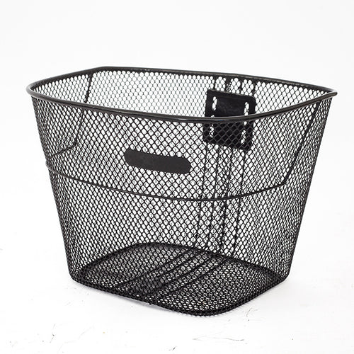 ventilated steel mesh bicycle front basket with quick-release bracket Bowlift