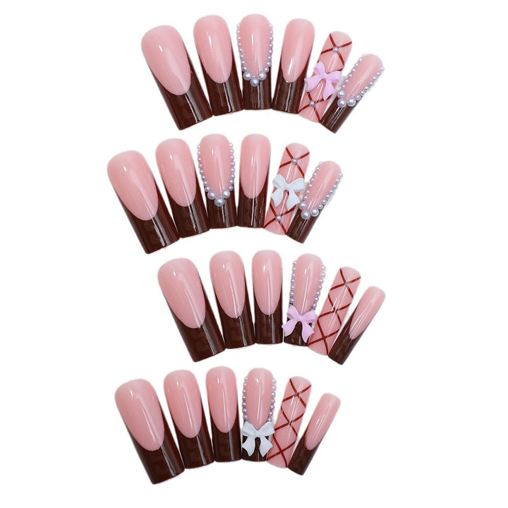 Creative nail art set with stylish bow and glitter accents Bowlift