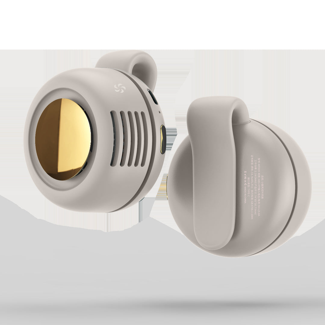 Cooling wearable clip-on personal neck cooling fan with full-rotation adjustable airflow Bowlift