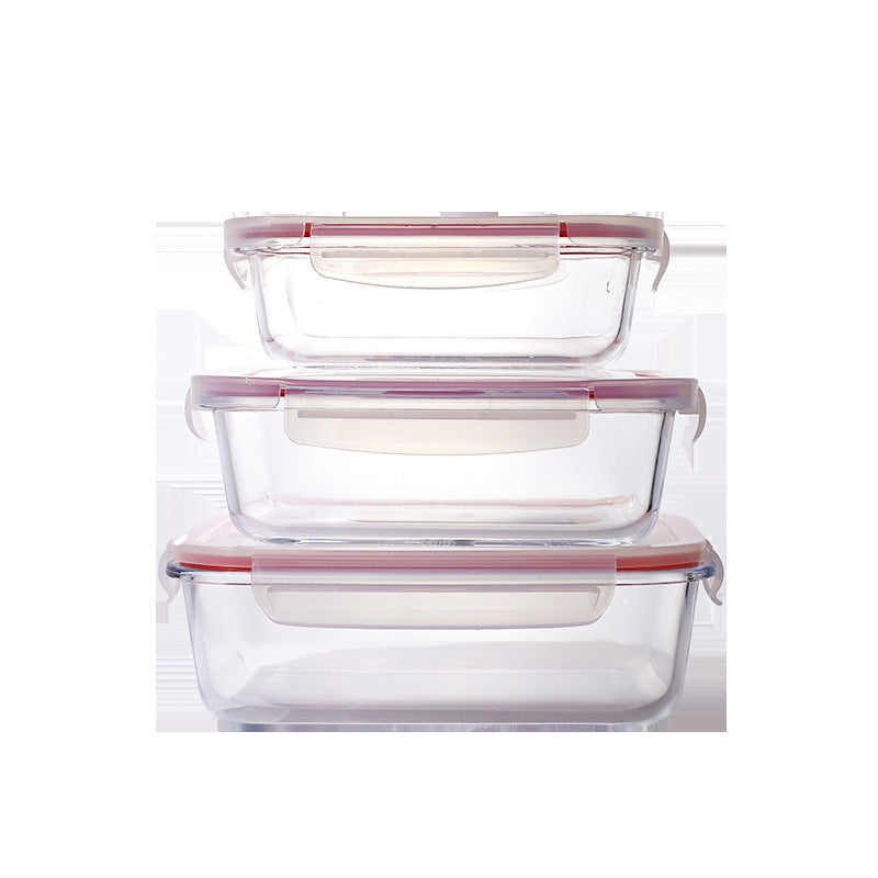 Women airtight storage box set made of glass Bowlift