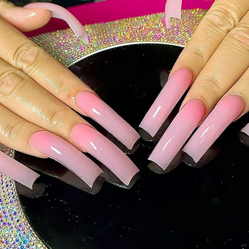 Ombre Acrylic Nail Extensions Bowlift