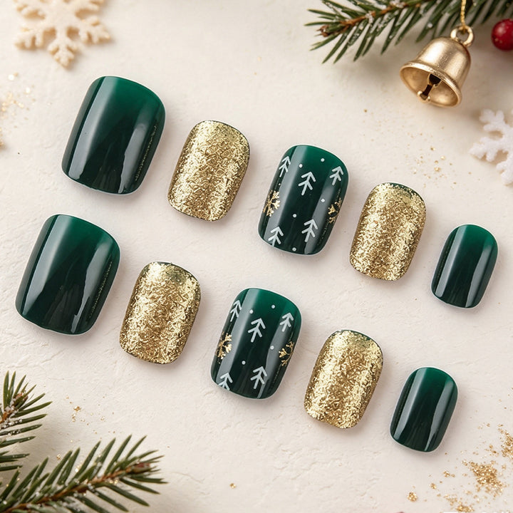 Decorative Holiday Themed Press-On Nails Bowlift