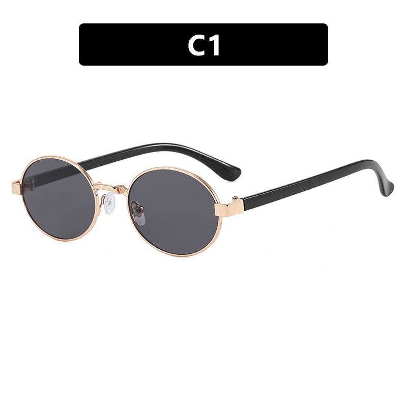 Women's round glasses with elegant metal frame and adjustable nose pads Bowlift