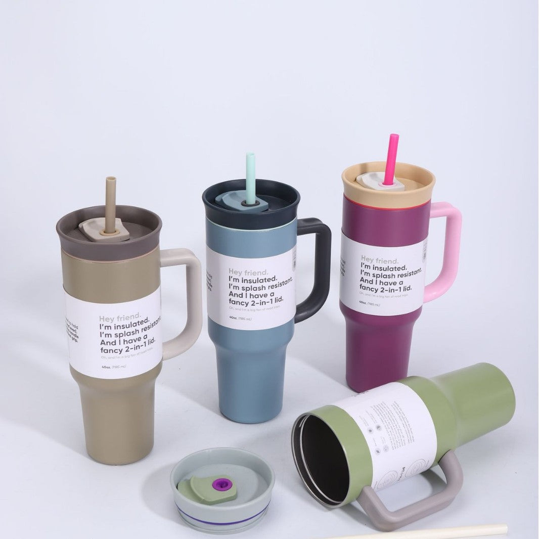 Women's insulated mug with 2-in-1 lid Bowlift