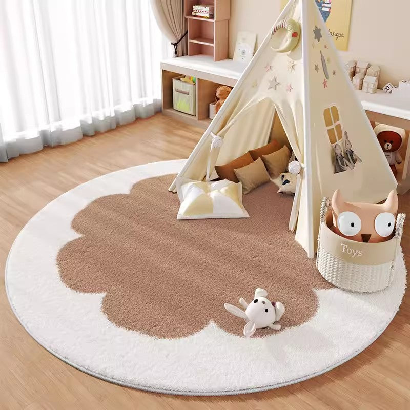 Round Flower-Shaped Area Rug