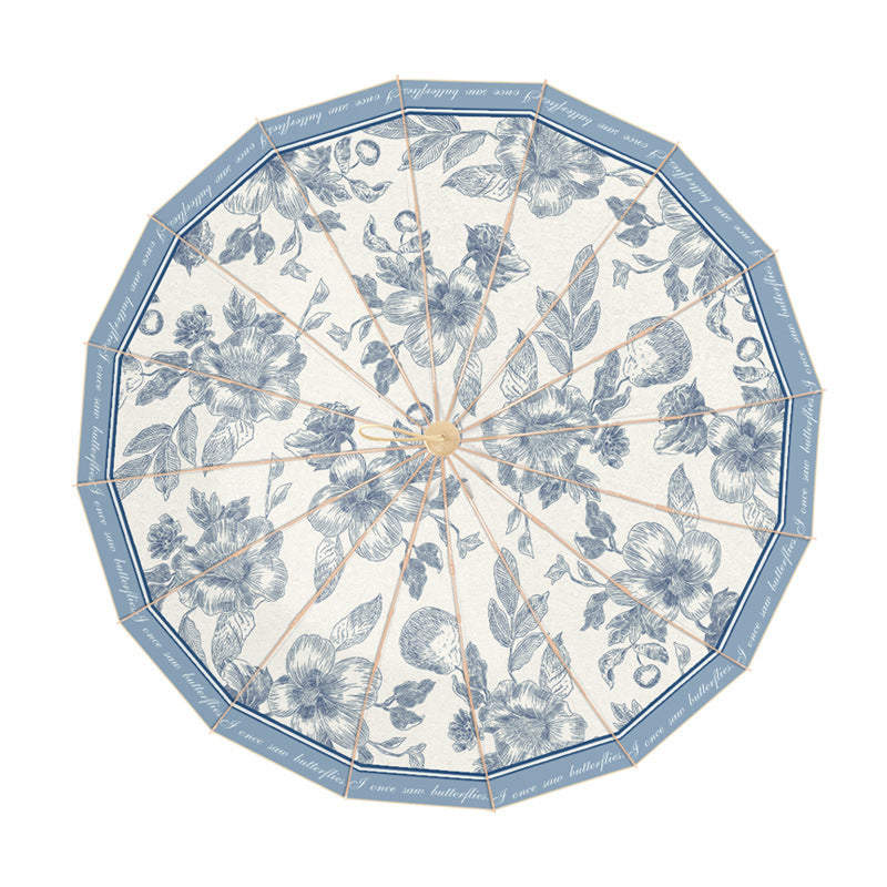 Ladies elegant umbrella with floral patterns Bowlift
