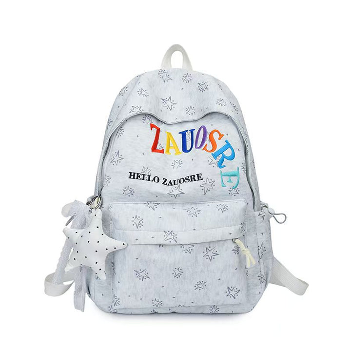 Casual Star-Patterned Backpack Bowlift