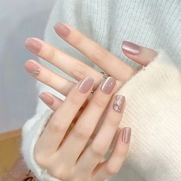 Natural Almond-Shaped Press-On Nails Bowlift