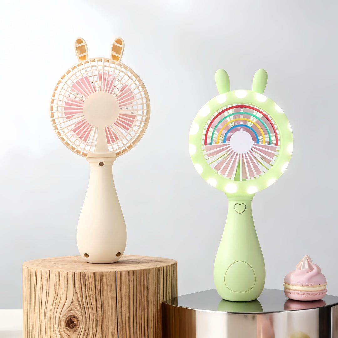 Ladies LED Hand Fan with Color Change Bowlift