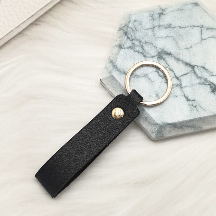 Unisex keychain with elegant artificial leather design Bowlift