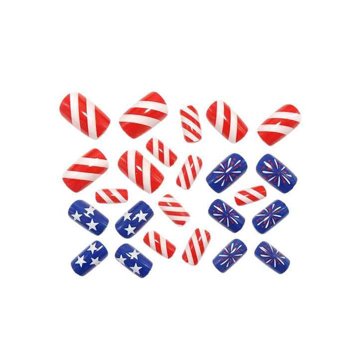 Creative artificial nails in patriotic designs Bowlift