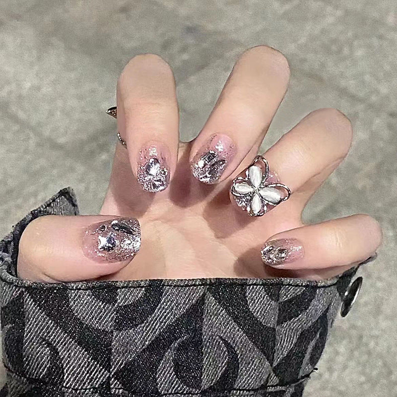 Nail art set with sparkling rhinestones and glitter elements Bowlift
