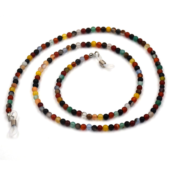Gemstone Beaded Eyewear Retainer Chain Bowlift