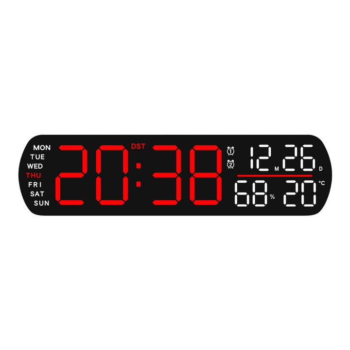 Digital wall clock with temperature and hygrometer display Bowlift