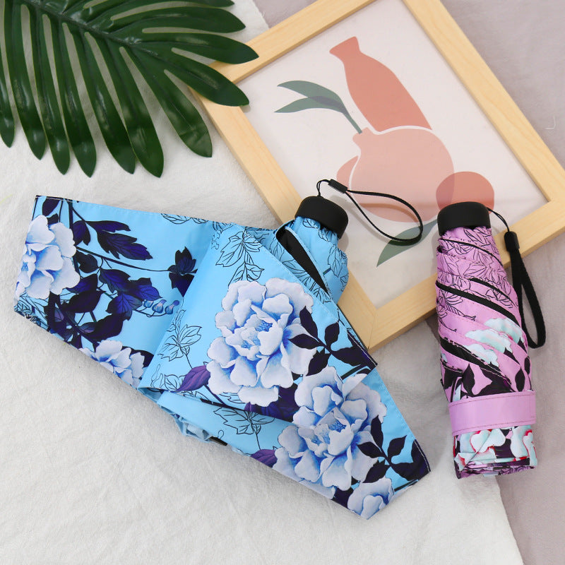 Ladies Elegant Umbrella with Exquisite Floral Design Bowlift
