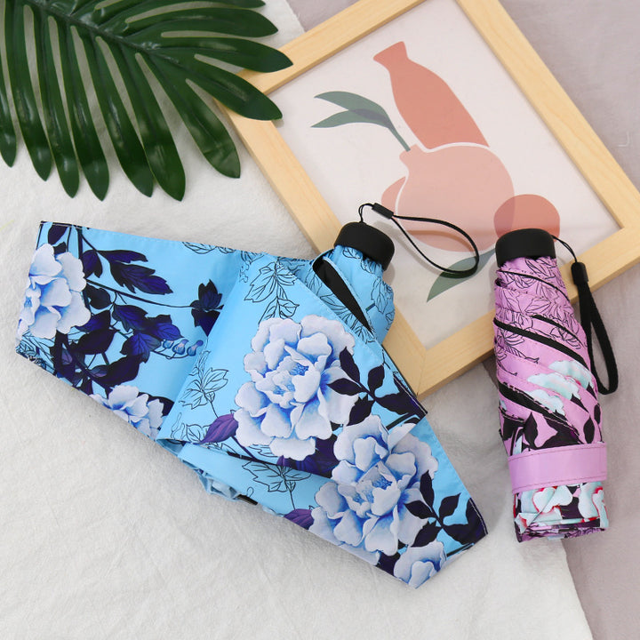 Ladies Elegant Umbrella with Exquisite Floral Design Bowlift