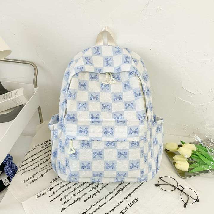 Playful Bow Print Backpack