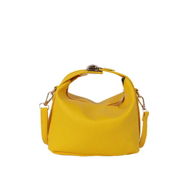 WoTextured Ribbed Handbag Bowlift
