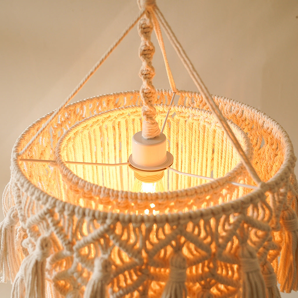 Macrame Hanging Decorative Light Fixture Bowlift