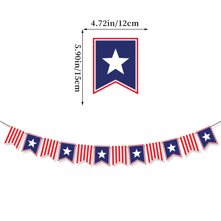 Unisex decorative garland with star motif and sturdy cardboard Bowlift
