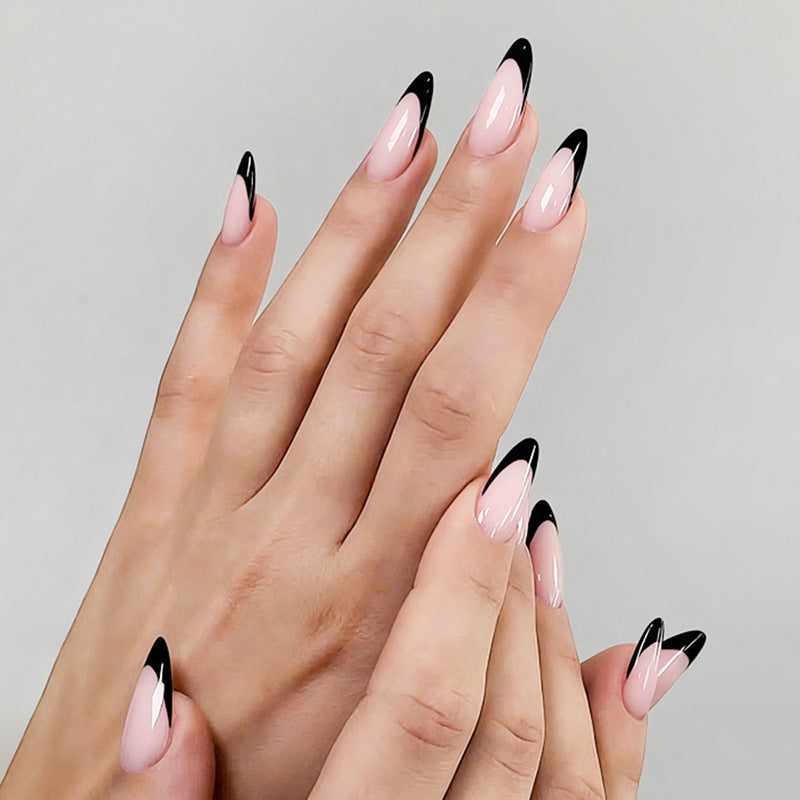 Elegant Almond Press-On Nail Set Bowlift
