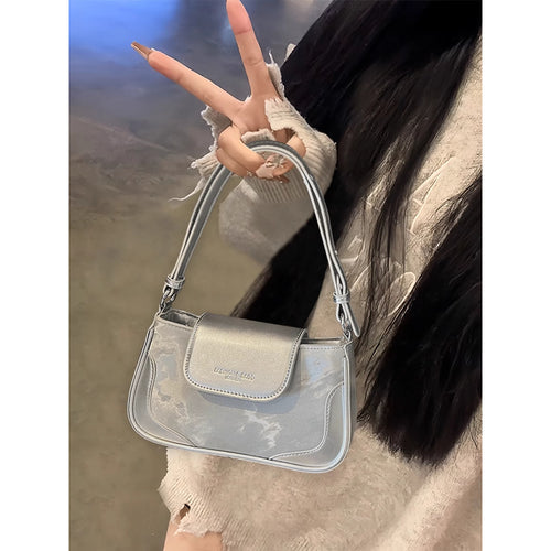 Sleek Metallic Crossbody Bag Bowlift