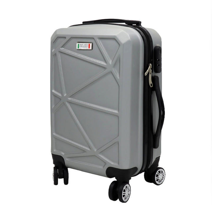 Unisex Geometric Hard Shell Spinner Suitcase Bowlift