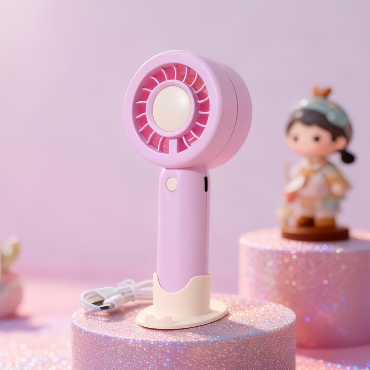 Women's portable mini handheld fan with USB charging function and flexible design Bowlift