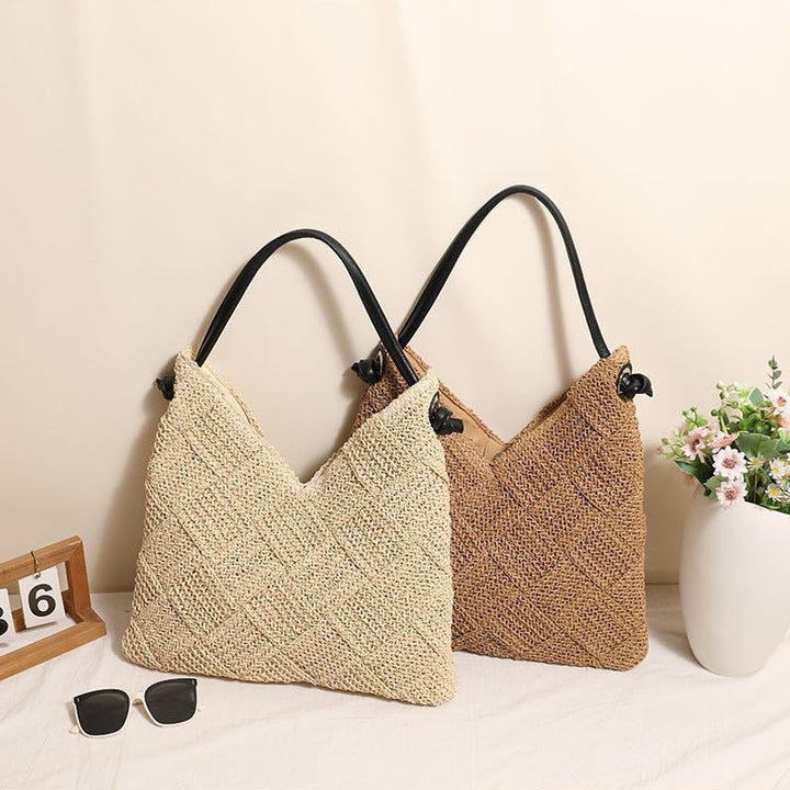 Braided Shoulder Bag Made of Natural Materials Bowlift