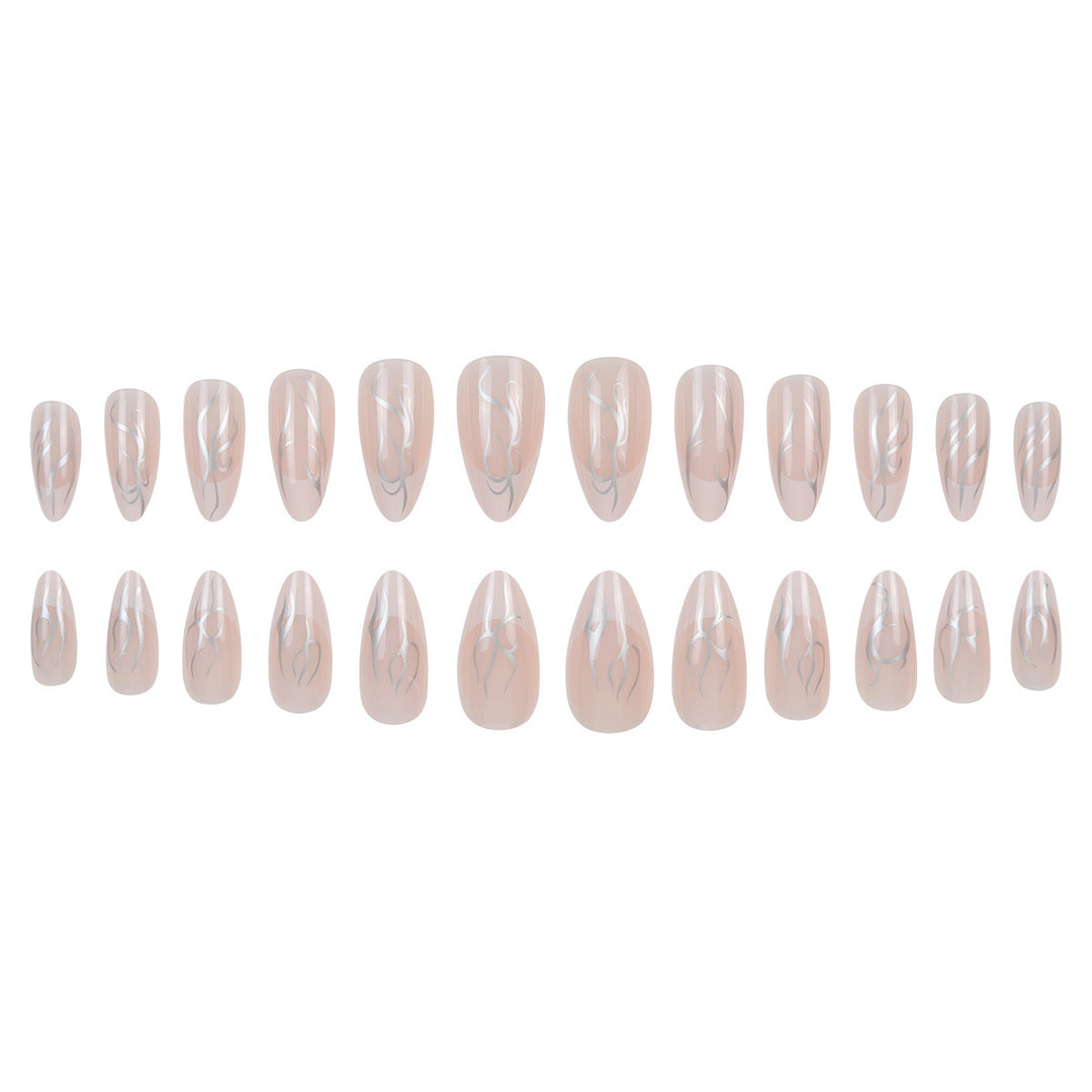 Chic Long Pointed Press-On Nails Bowlift