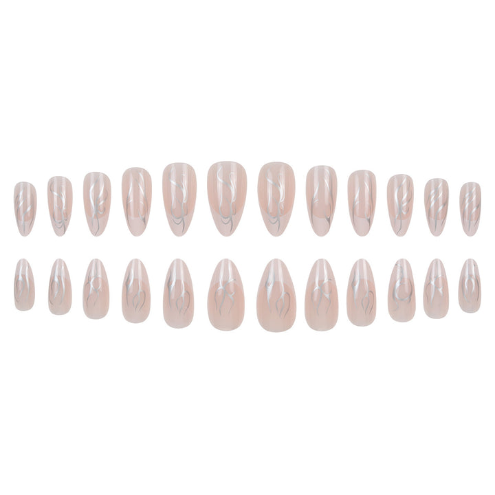 Chic Long Pointed Press-On Nails Bowlift