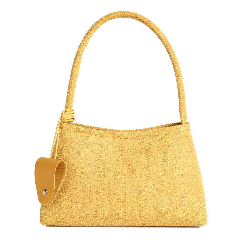 WoTextured Fabric Shoulder Bag Bowlift