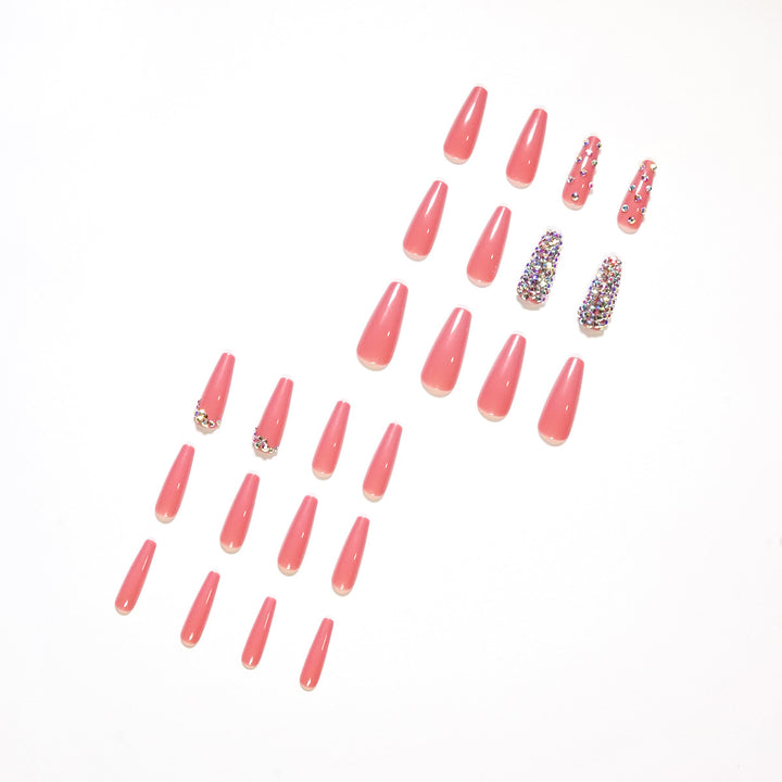 Artful Nail Extensions with Decorative Rhinestone Embellishments Bowlift
