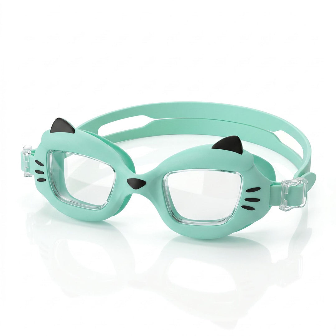 Swim goggles in a cute cat design with anti-fog technology Bowlift
