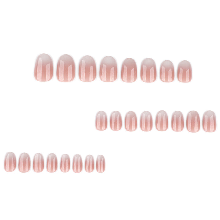 Luxurious nail extensions with elegant glitter ombre coating Bowlift