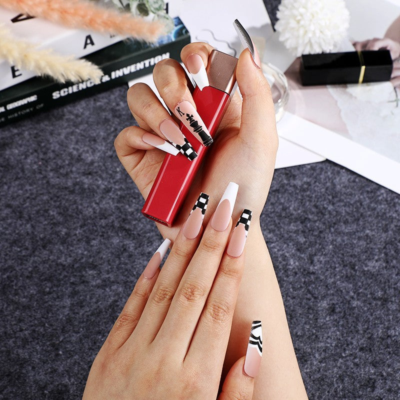 Art Nail Set with Creative Chess Designs Bowlift