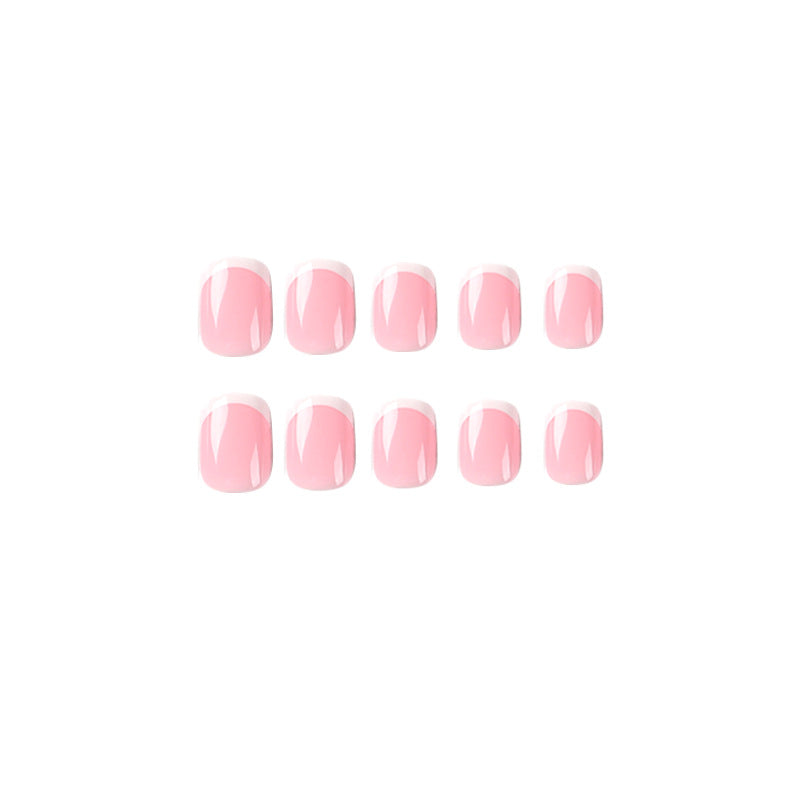 Artful nail extensions with classic French design Bowlift