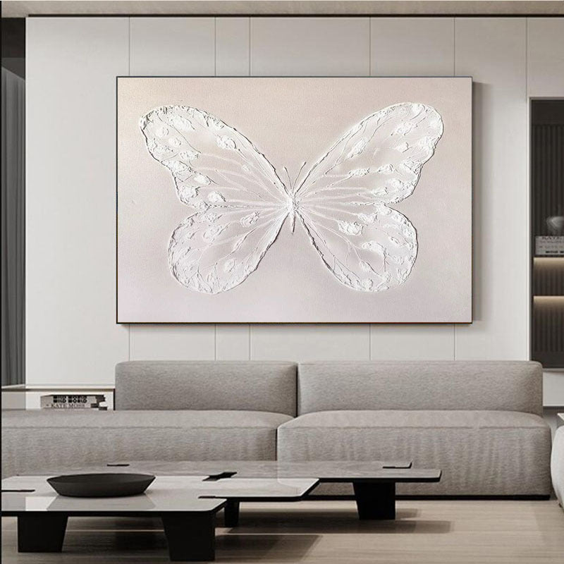 Butterfly-Textured Canvas Artwork