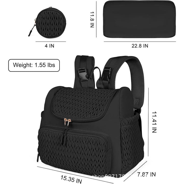 Fashionable backpack with textured upper material Bowlift