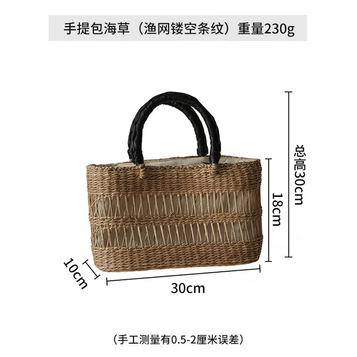 Women's handcrafted tote bag made from sustainable seagrass with stylish handles Bowlift