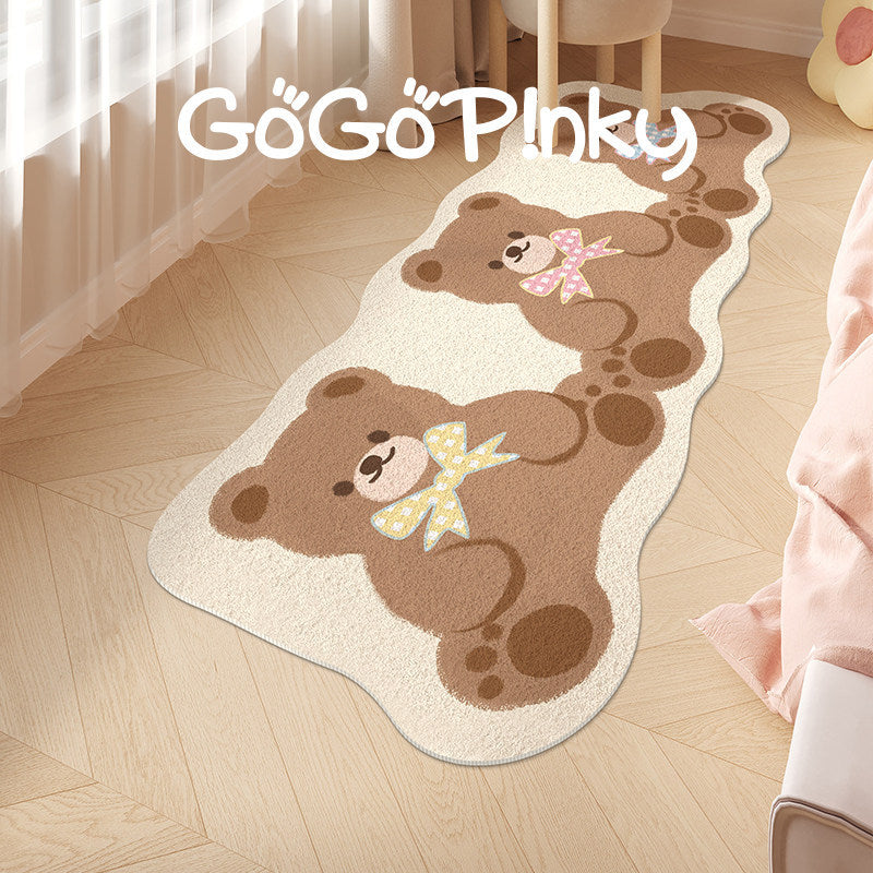 Plush Bear-Shaped Bath Mat