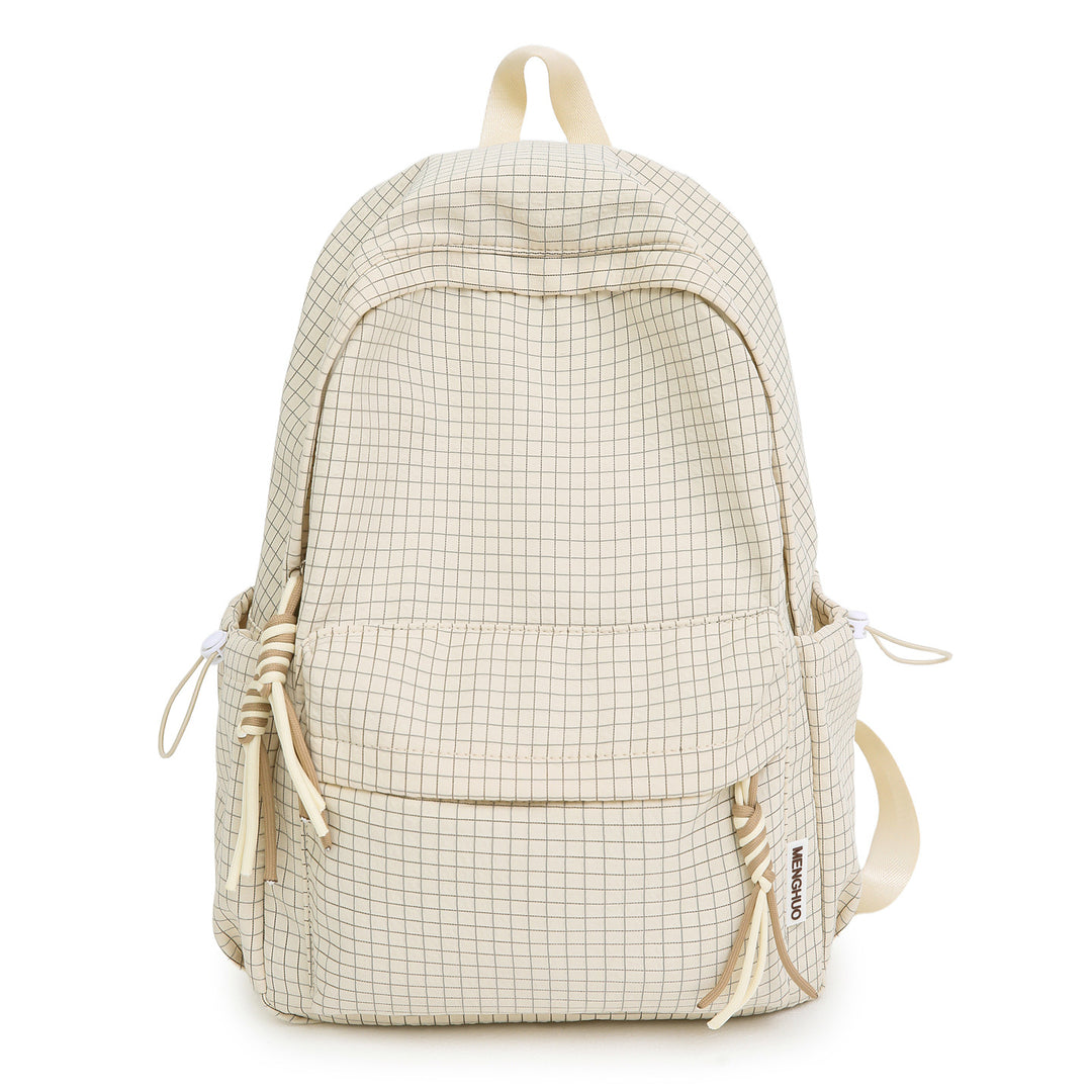 Versatile Lightweight Grid Pattern School Backpack Bowlift