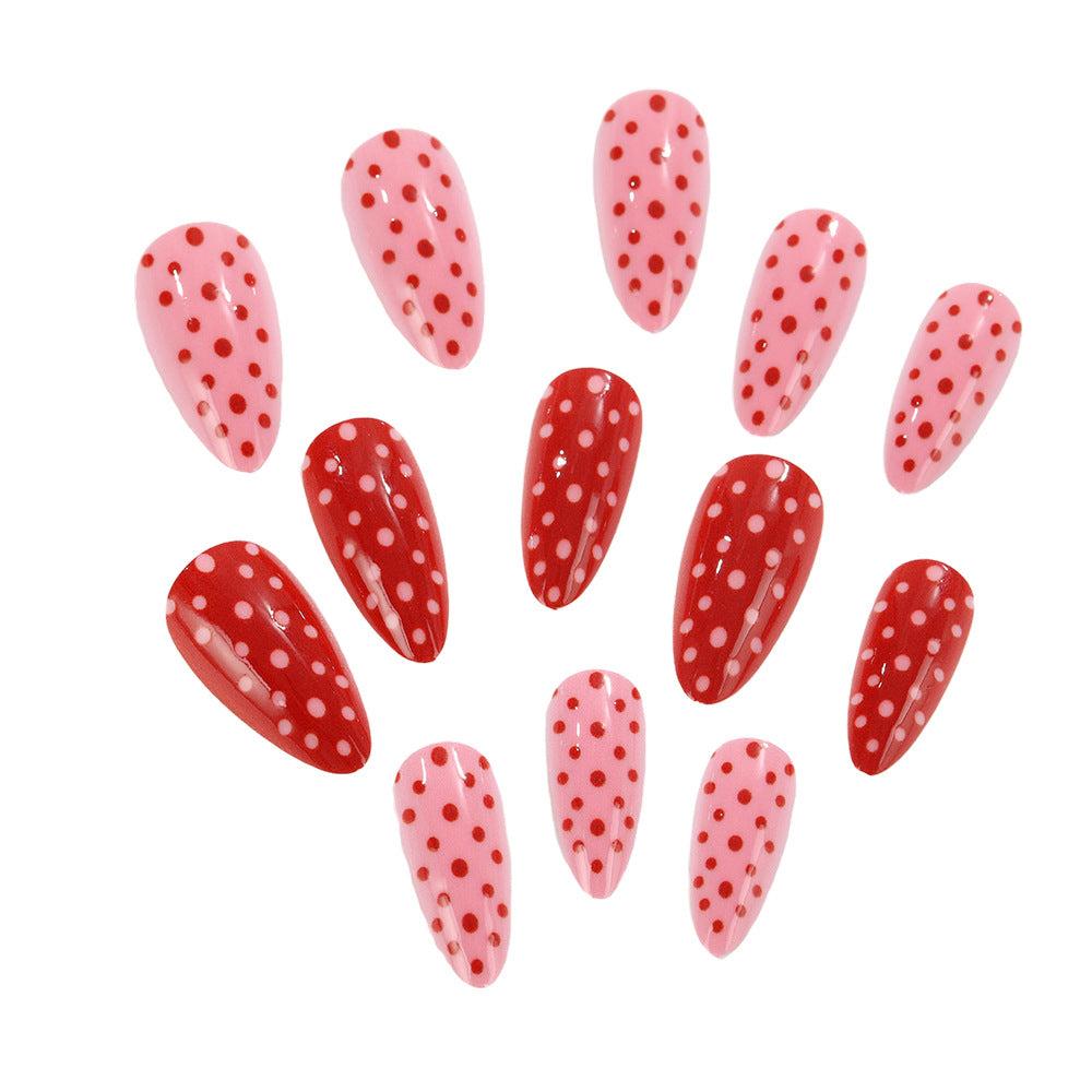 Artificial nails with trendy Polka Dot Design Bowlift
